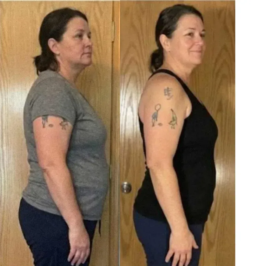 Client transformation result for the Logic & Limbic weight loss program