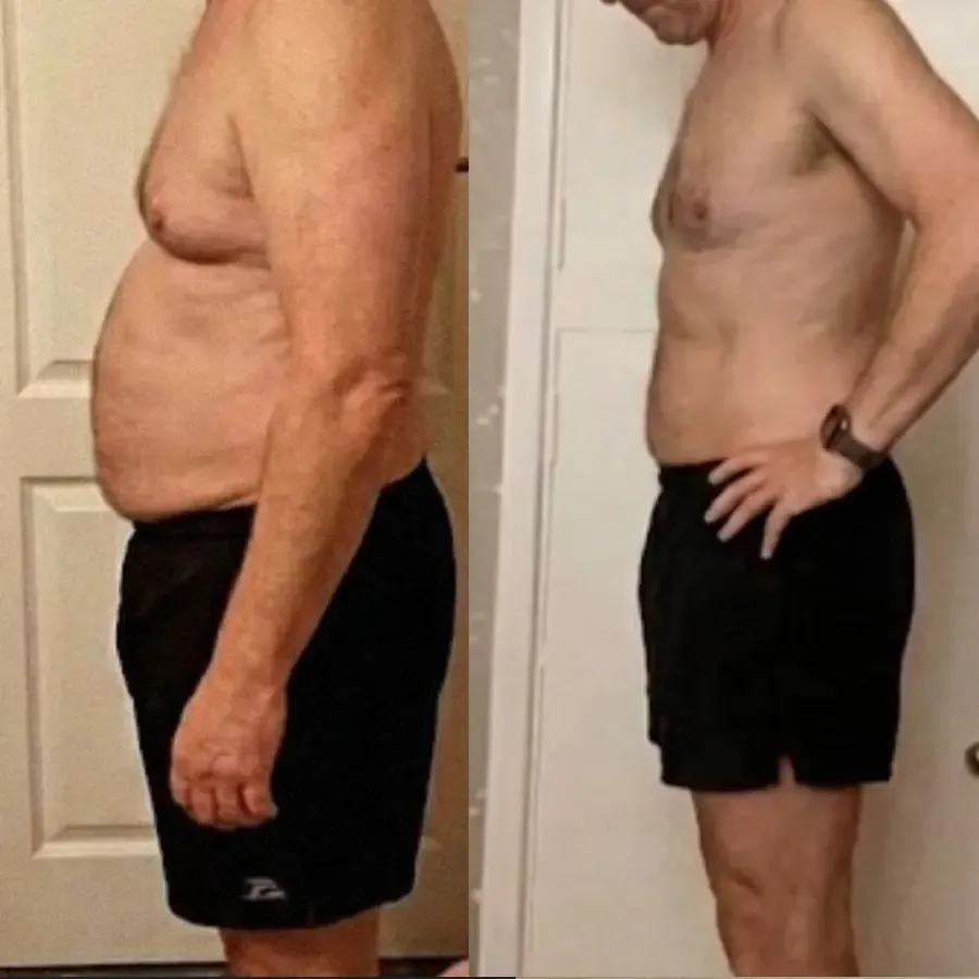 Client transformation result for the Logic & Limbic weight loss program