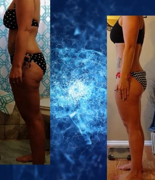 Client transformation result for the fat loss map weight loss program