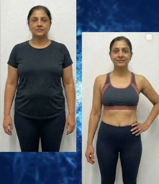 Client transformation result for the fat loss map weight loss program