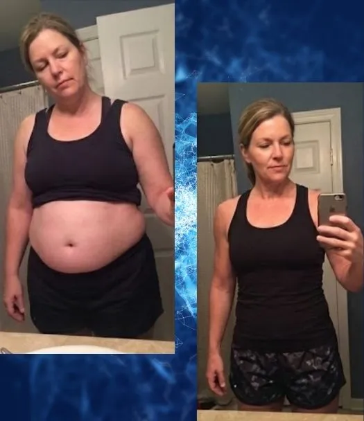 Client transformation result for the fat loss map weight loss program