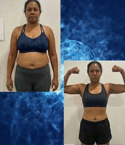 Client transformation result for the fat loss map weight loss program