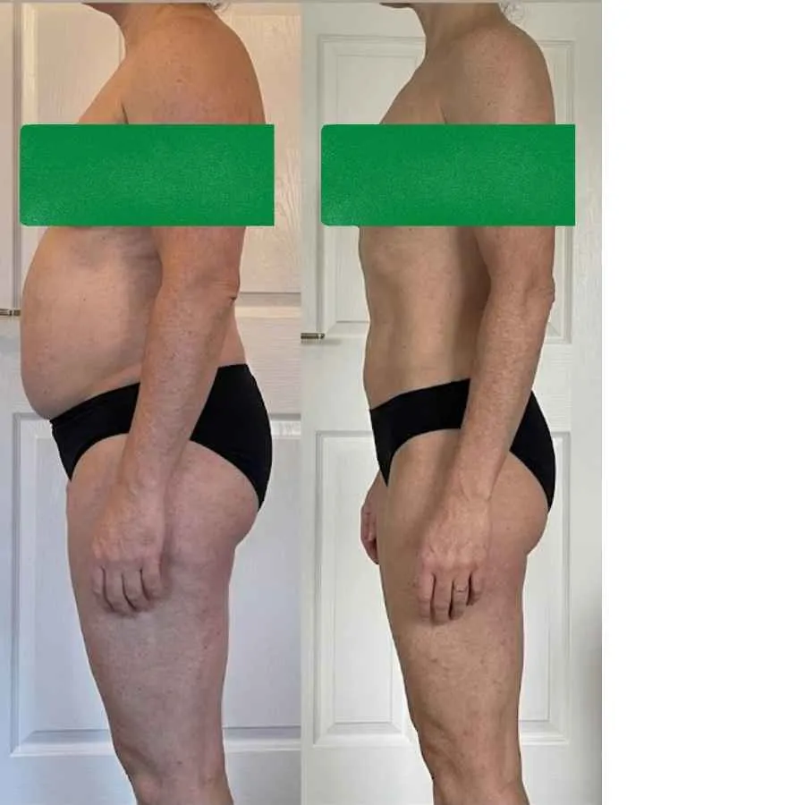 Client transformation result for the fat loss map weight loss program