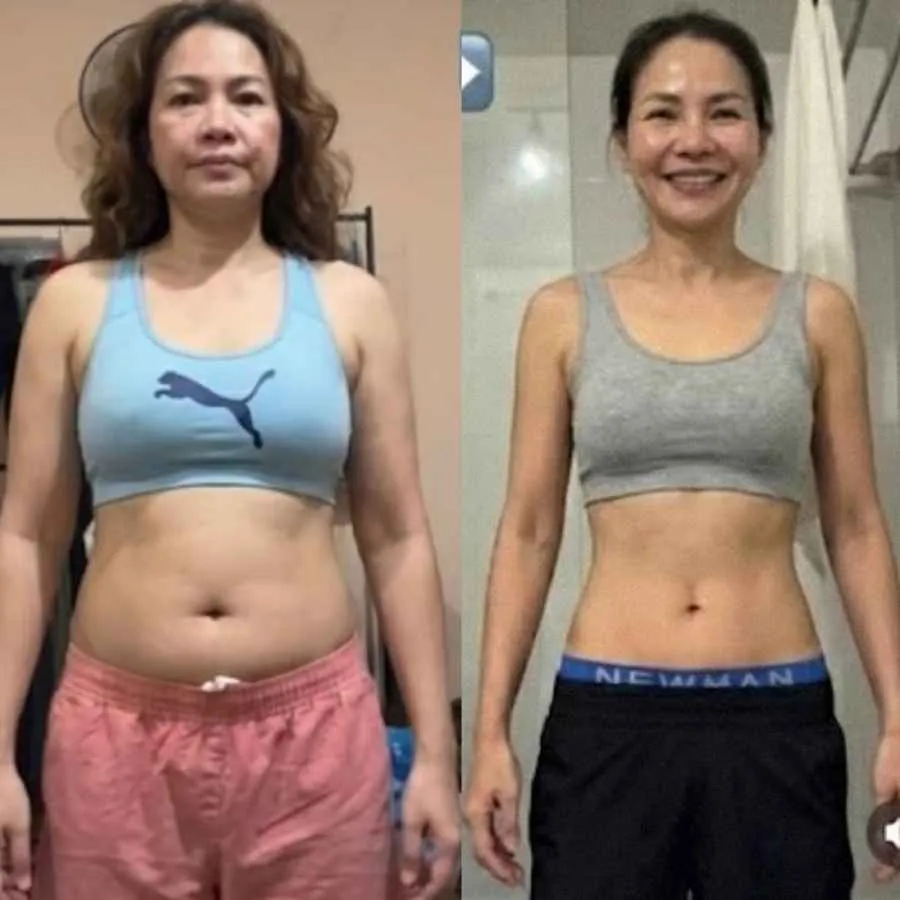 Client transformation result for the fat loss map weight loss program