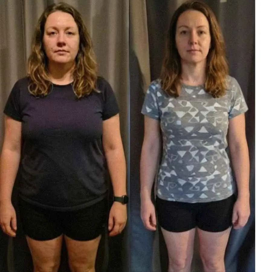 Client transformation result for the fat loss map weight loss program