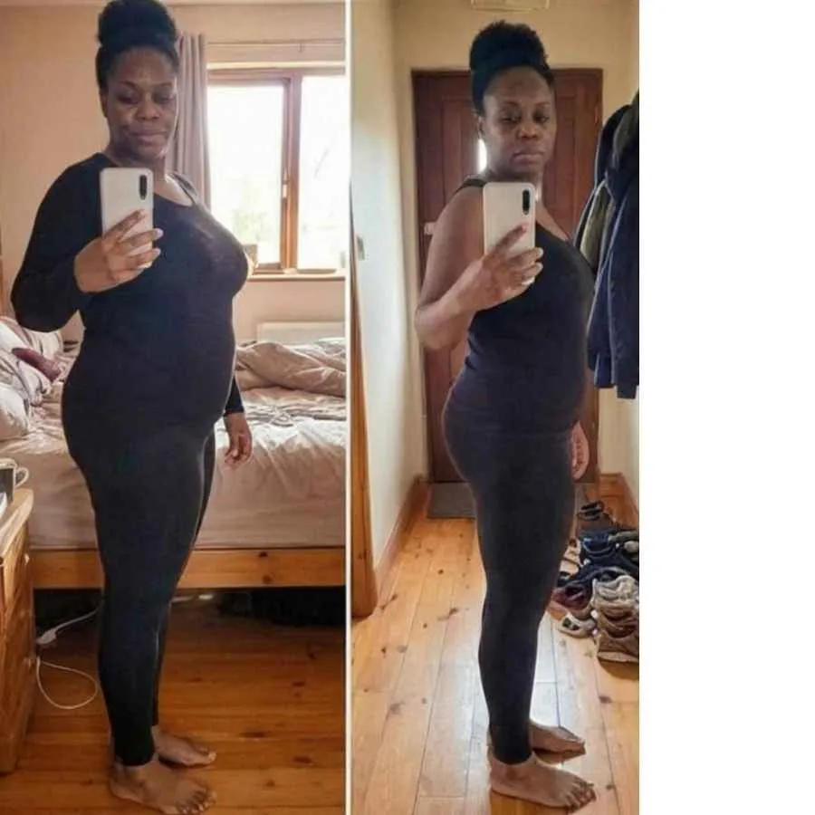 Client transformation result for the fat loss map weight loss program