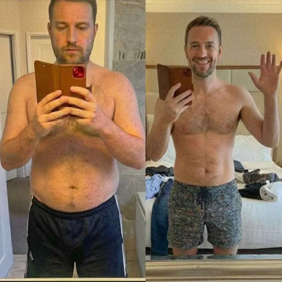 Client transformation result for the fat loss map weight loss program