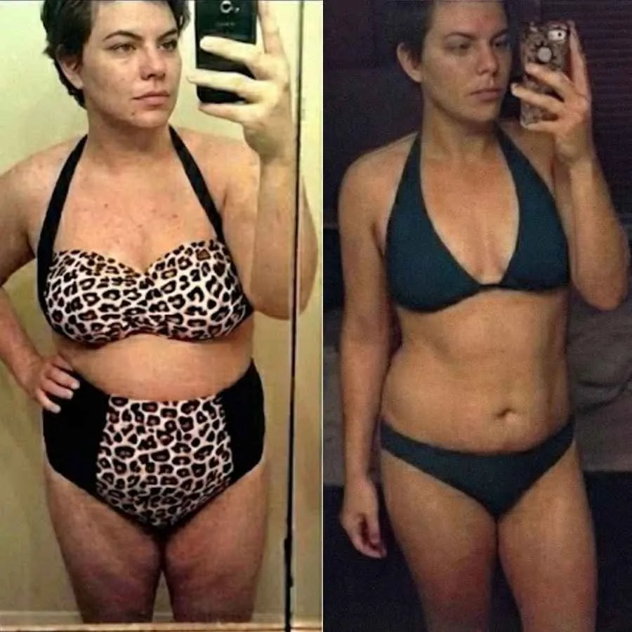 Client transformation result for the fat loss map weight loss program