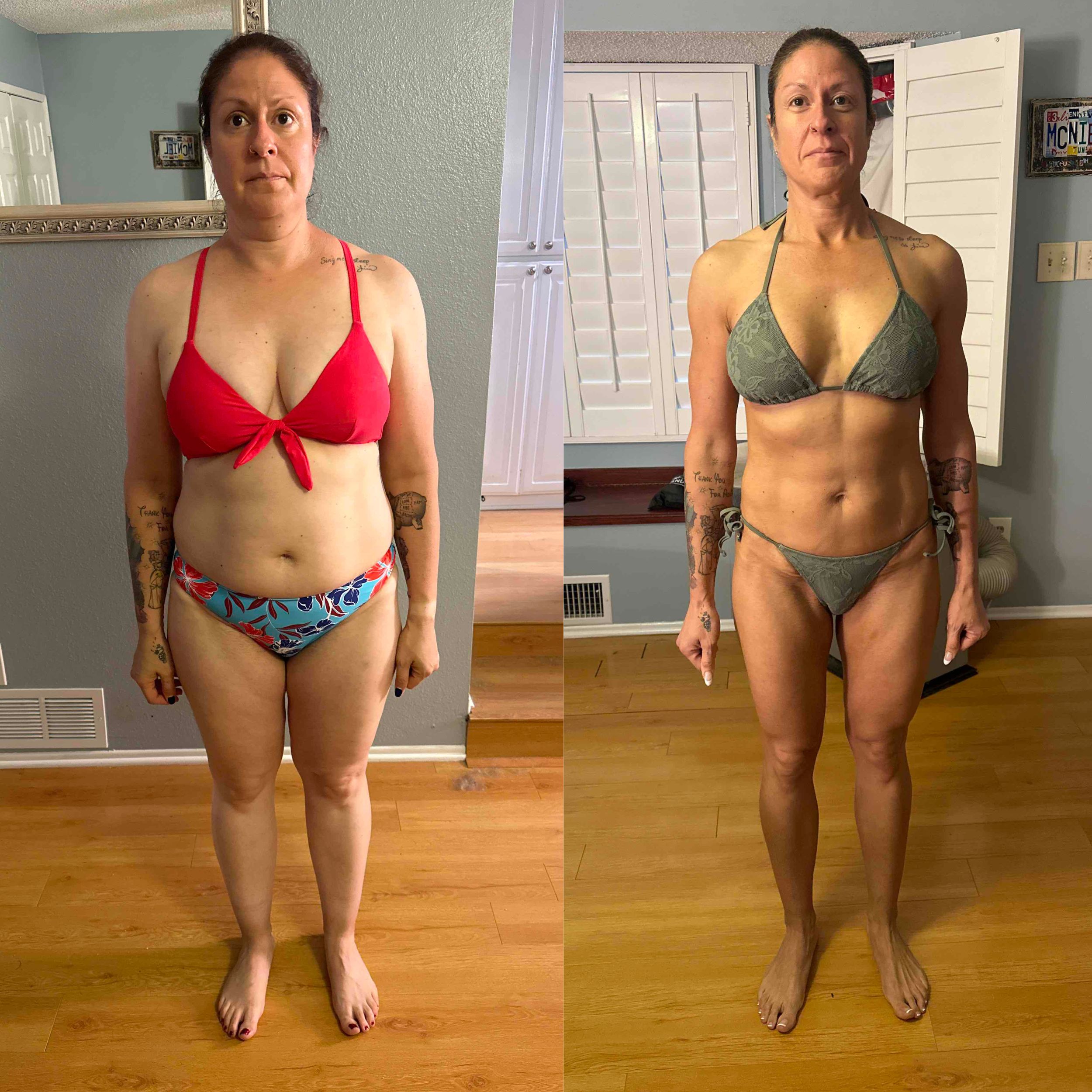 Client before and after transformation