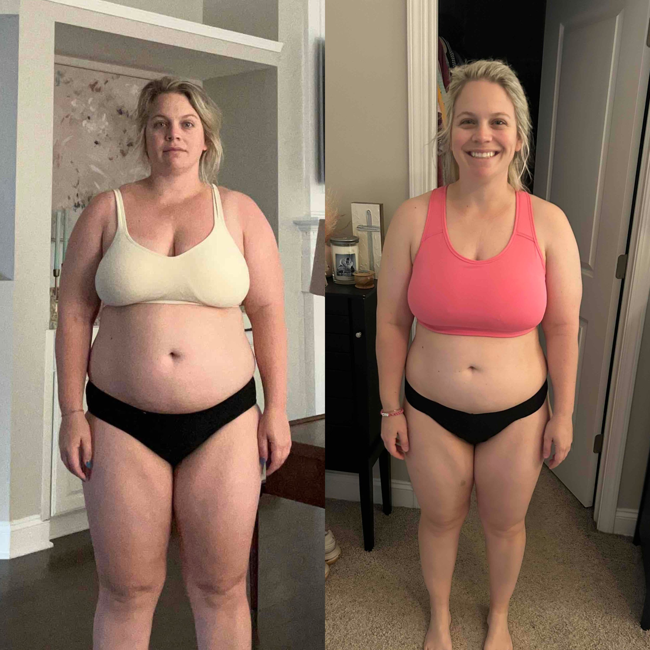 Client before and after transformation