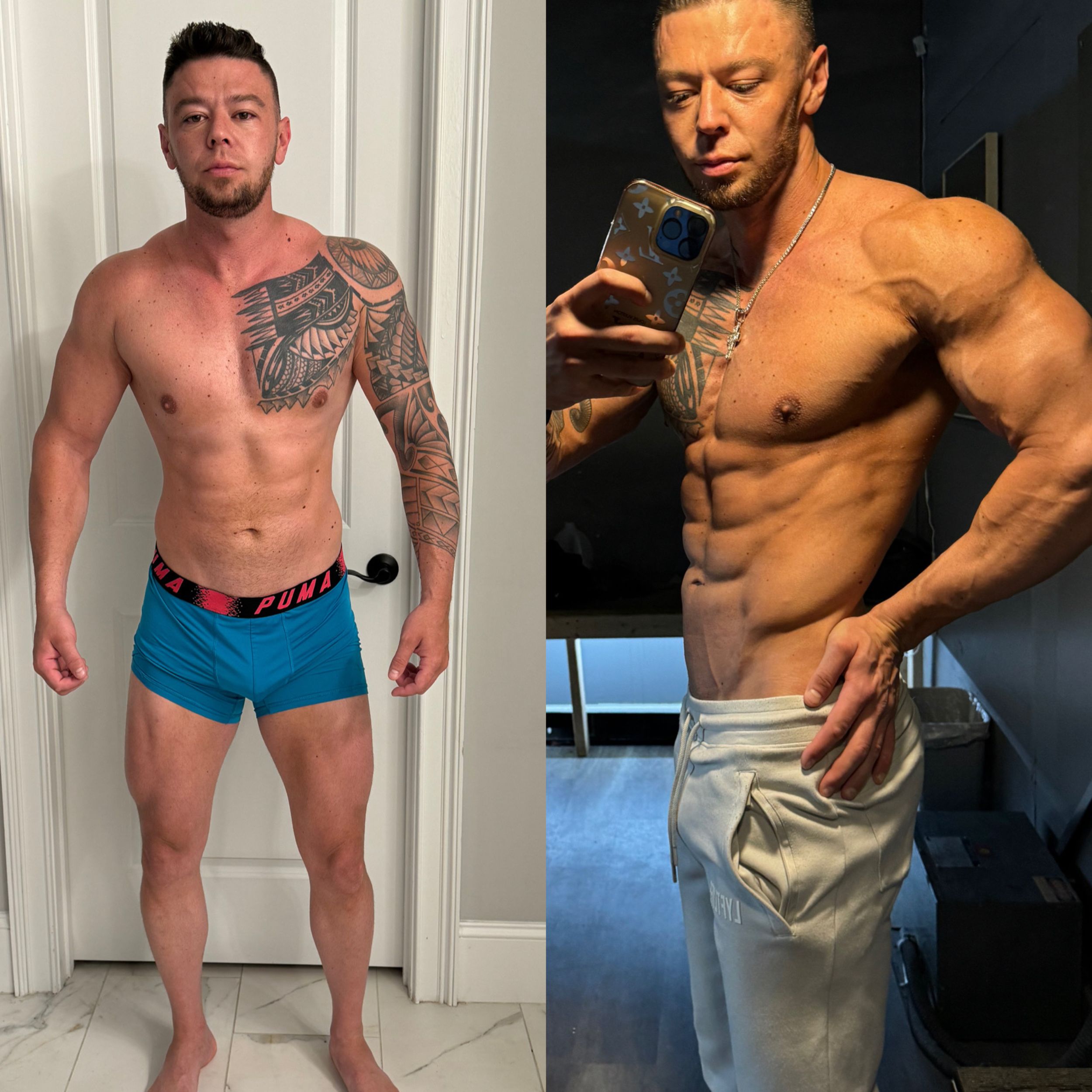 Client before and after transformation