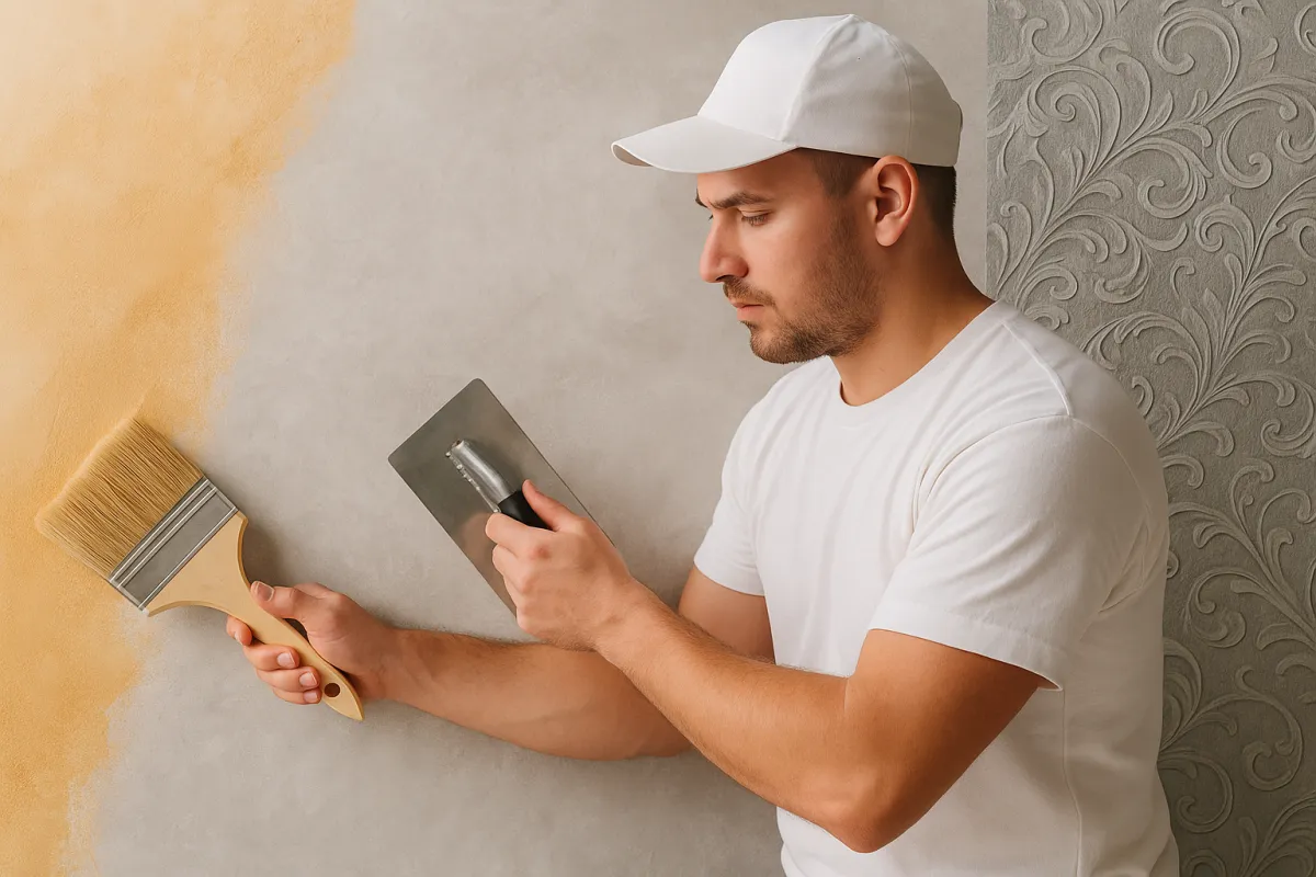 white, yellow, and red abstract painting