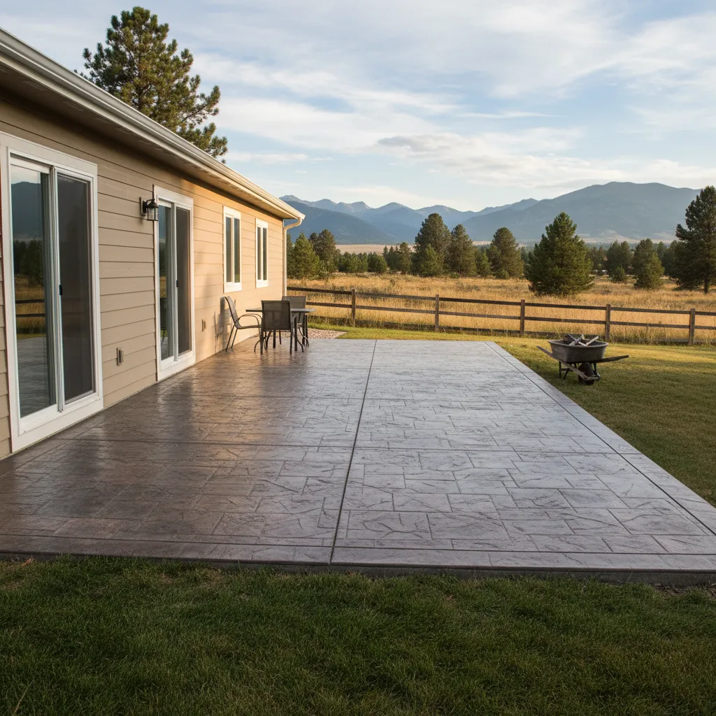 Great Fall Concrete builds and installs Patio