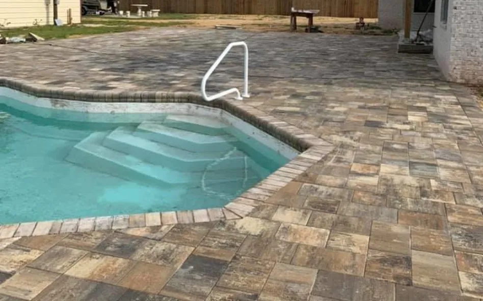 Panama City Concrete builds and installs pool deck.