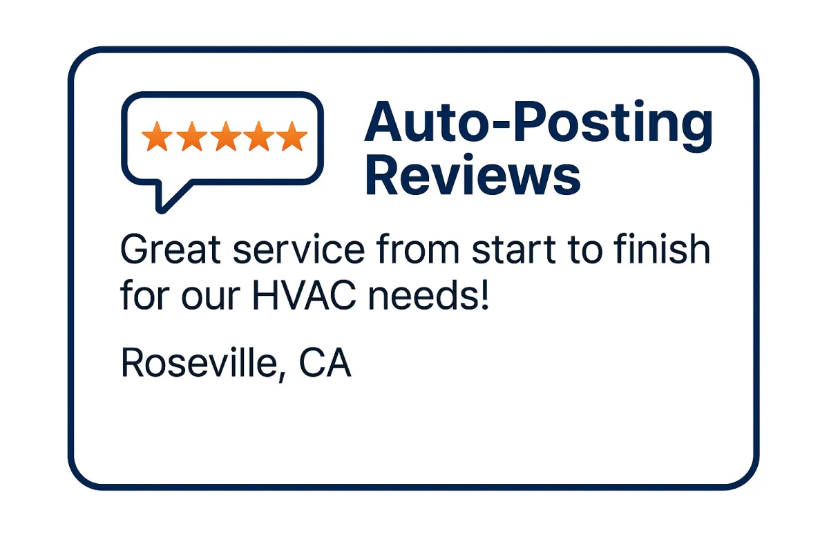 HomeService Nation auto-review widget for California contractors—plumbing, electrical, roofing, HVAC.