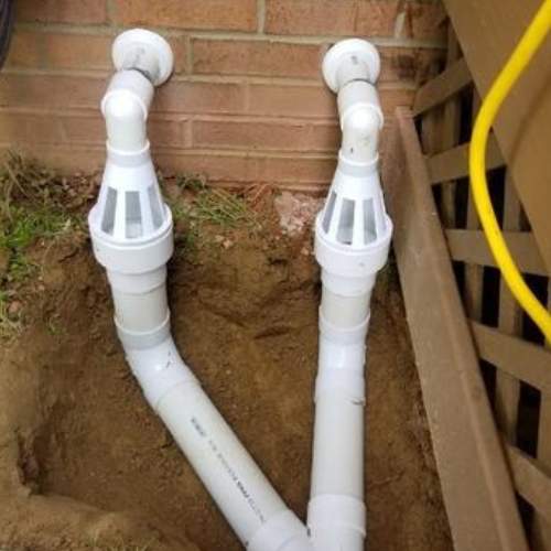 output from a sump pump with vents in spring hill, ks