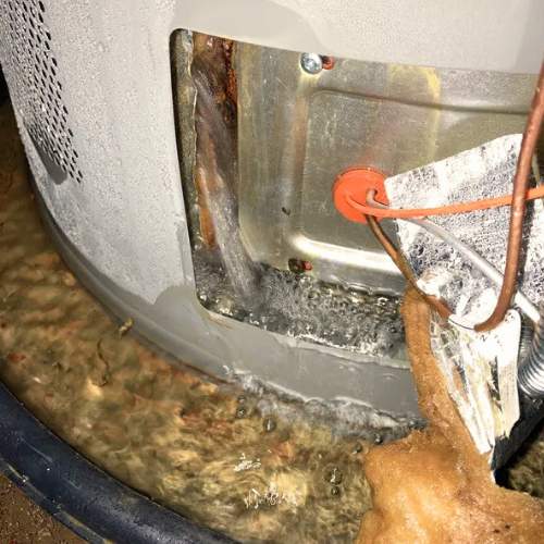 A hot water heater leaking badly in spring hill, ks