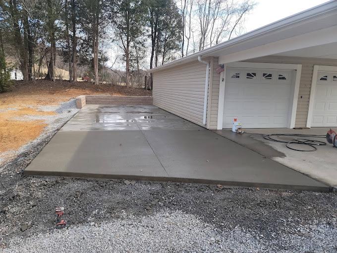 concrete driveway extension