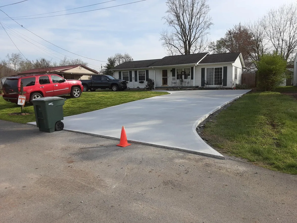 concrete driveway extension