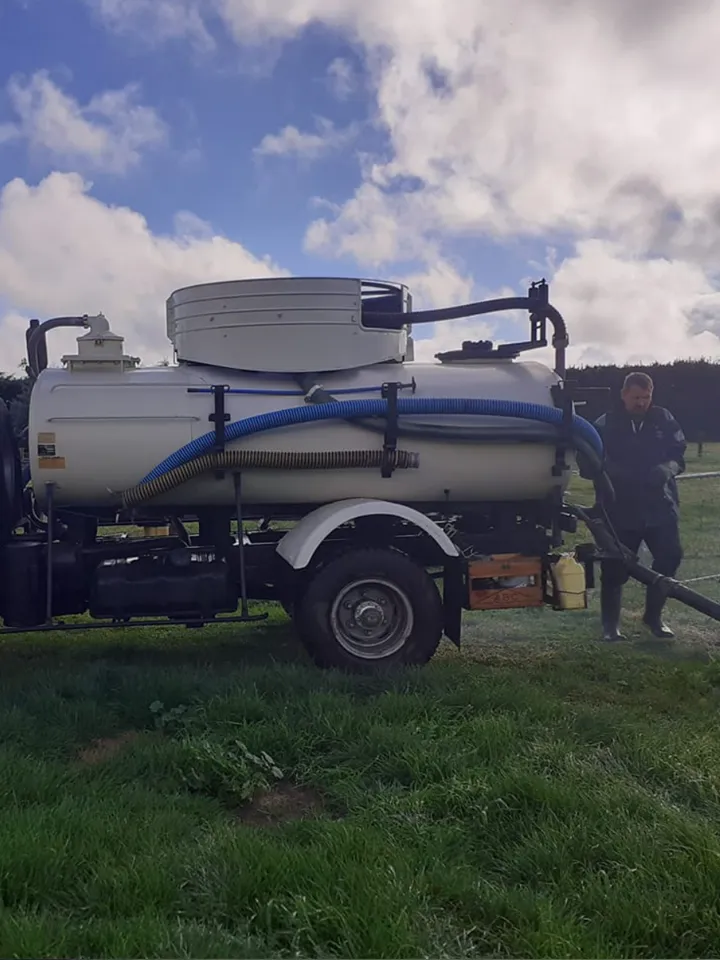 Septic tank cleaning truck servicing Canterbury properties