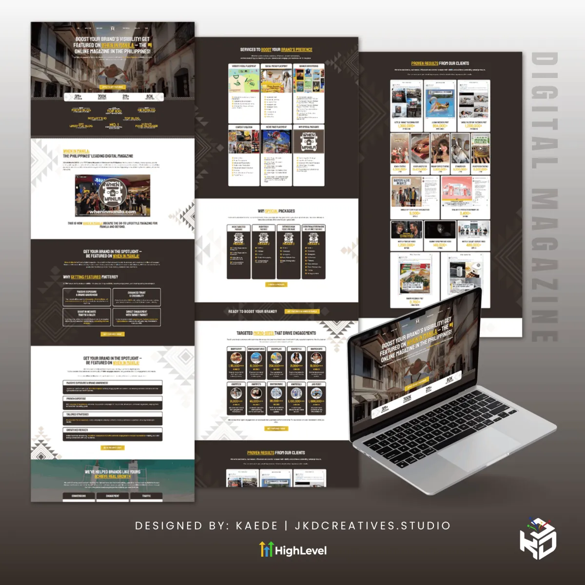 Lead-application funnel design for digital magazine, Manila Philippines, built in GoHighLevel