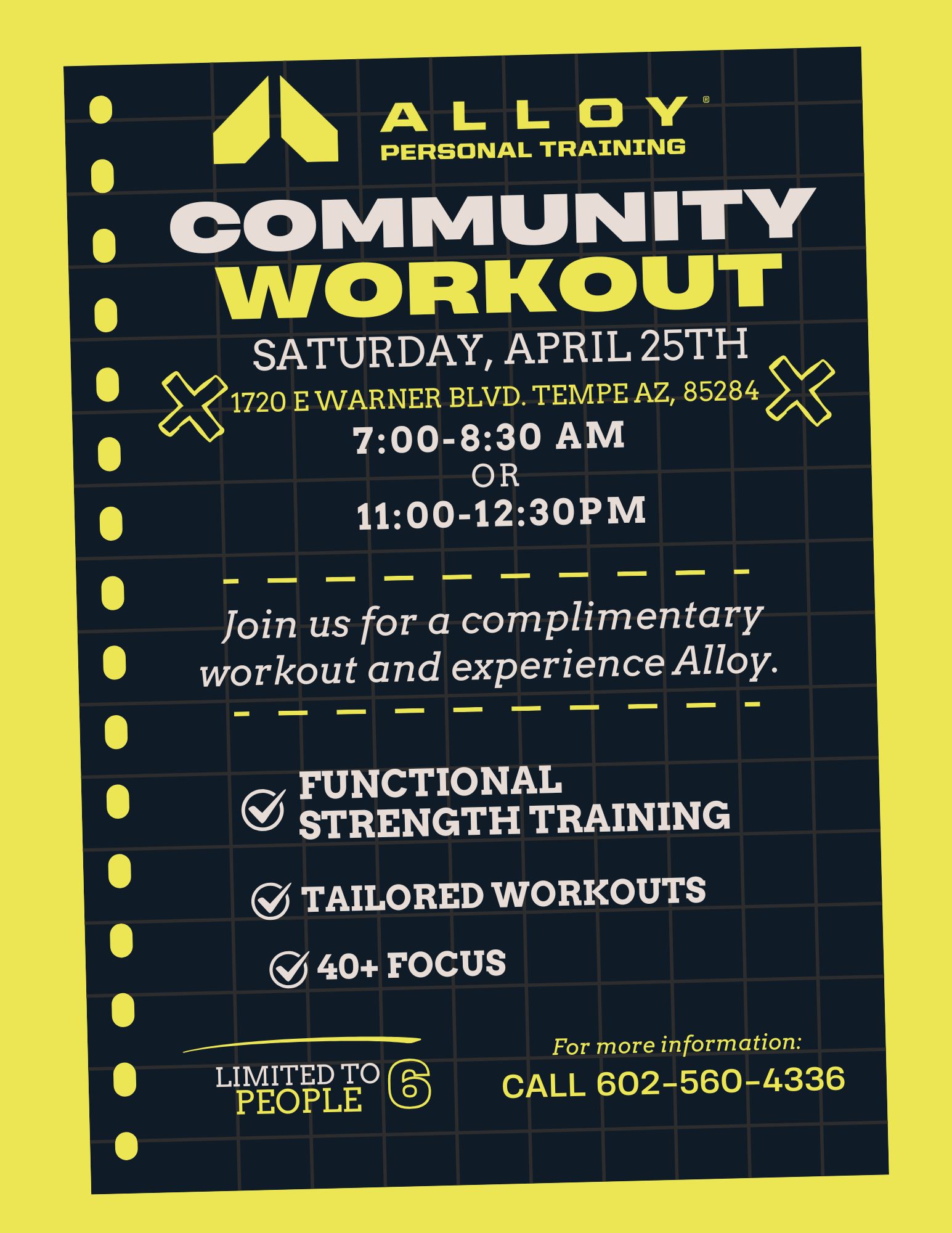 Community Workout South Tempe