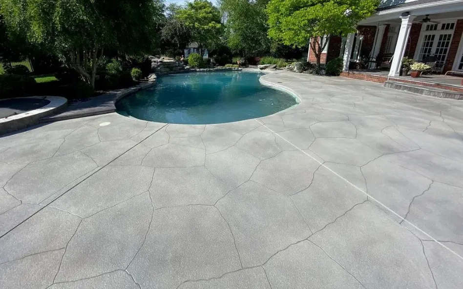 Alpharetta Concrete builds and installs pool deck