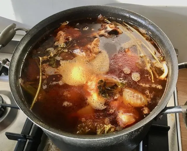 Restorative Brown Beef Bone Broth by Be in the Kitchen