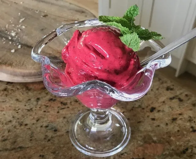 Red berry sorbet by Be in the Kitchen