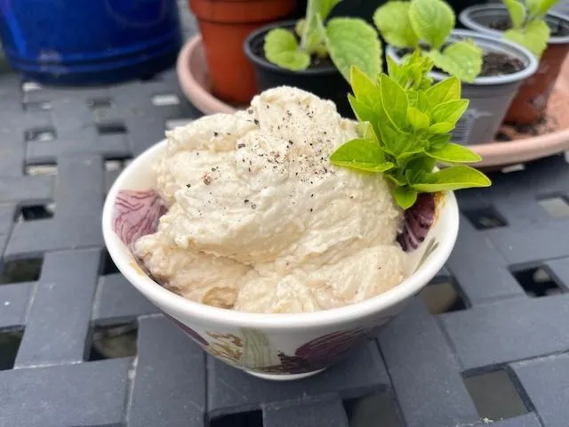 Carrot top cream by Be in the Kitchen