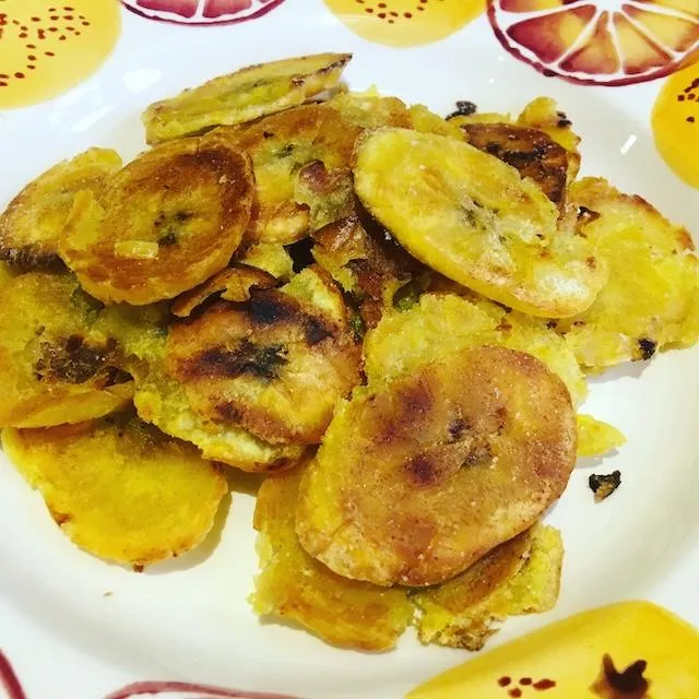 Fried Plantain Chips by Be in the Kitchen
