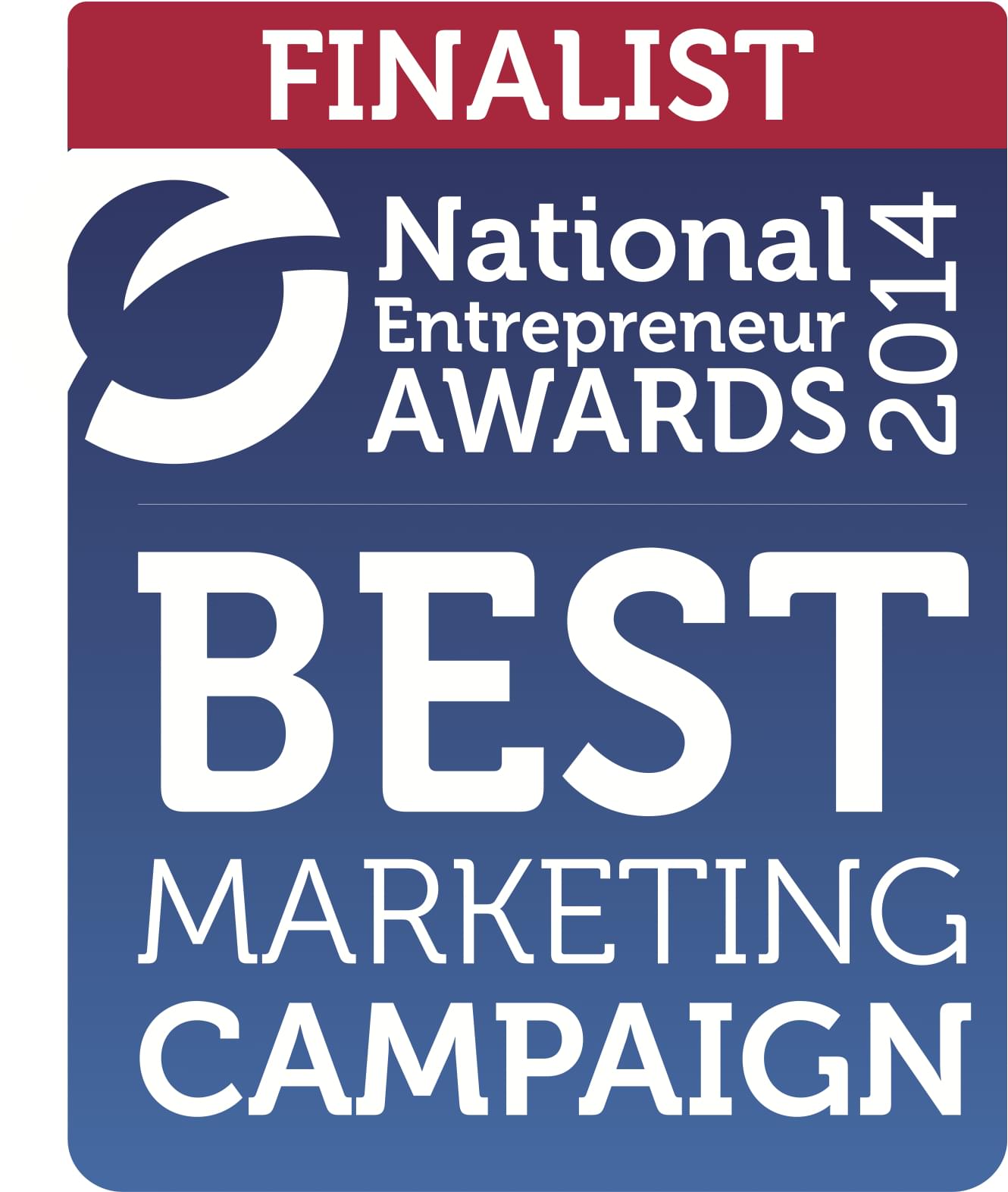 Finalist badge from the National Entrepreneur Awards 2014