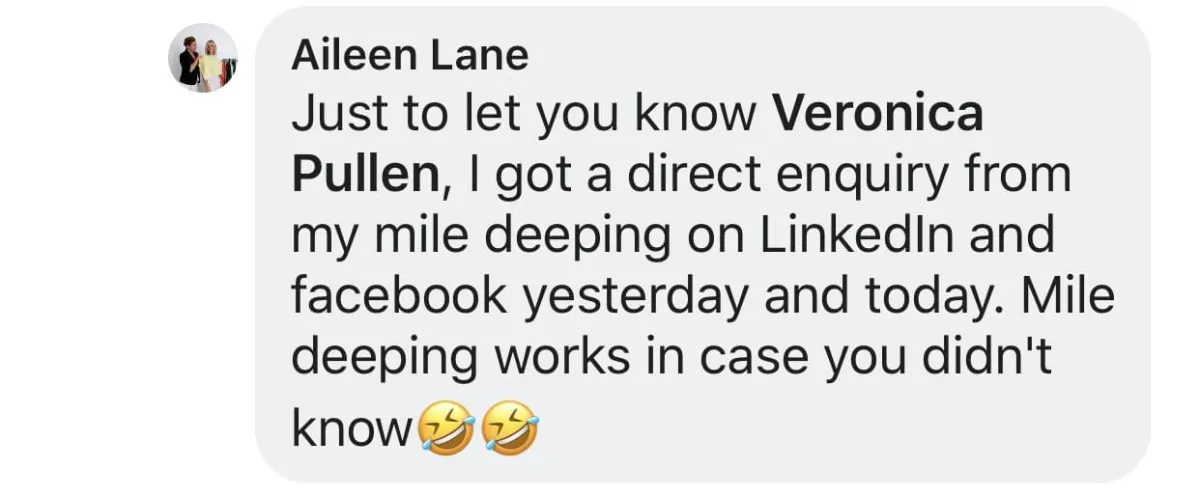 Aileen Lane Feedback Comment