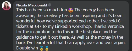 Copywriting Academy Feedback Nicola Macdonald