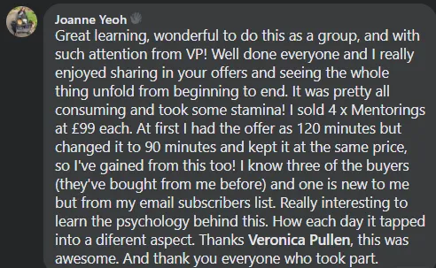 Copywriting Academy Feedback Joanne Yeoh