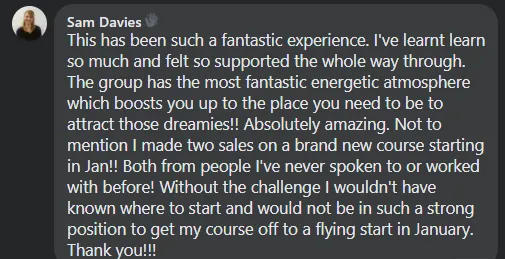 Copywriting Academy Feedback Sam Davies