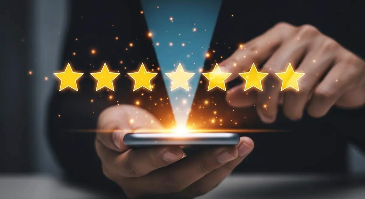 5 stars to indicate testimonials that will do the selling for you
