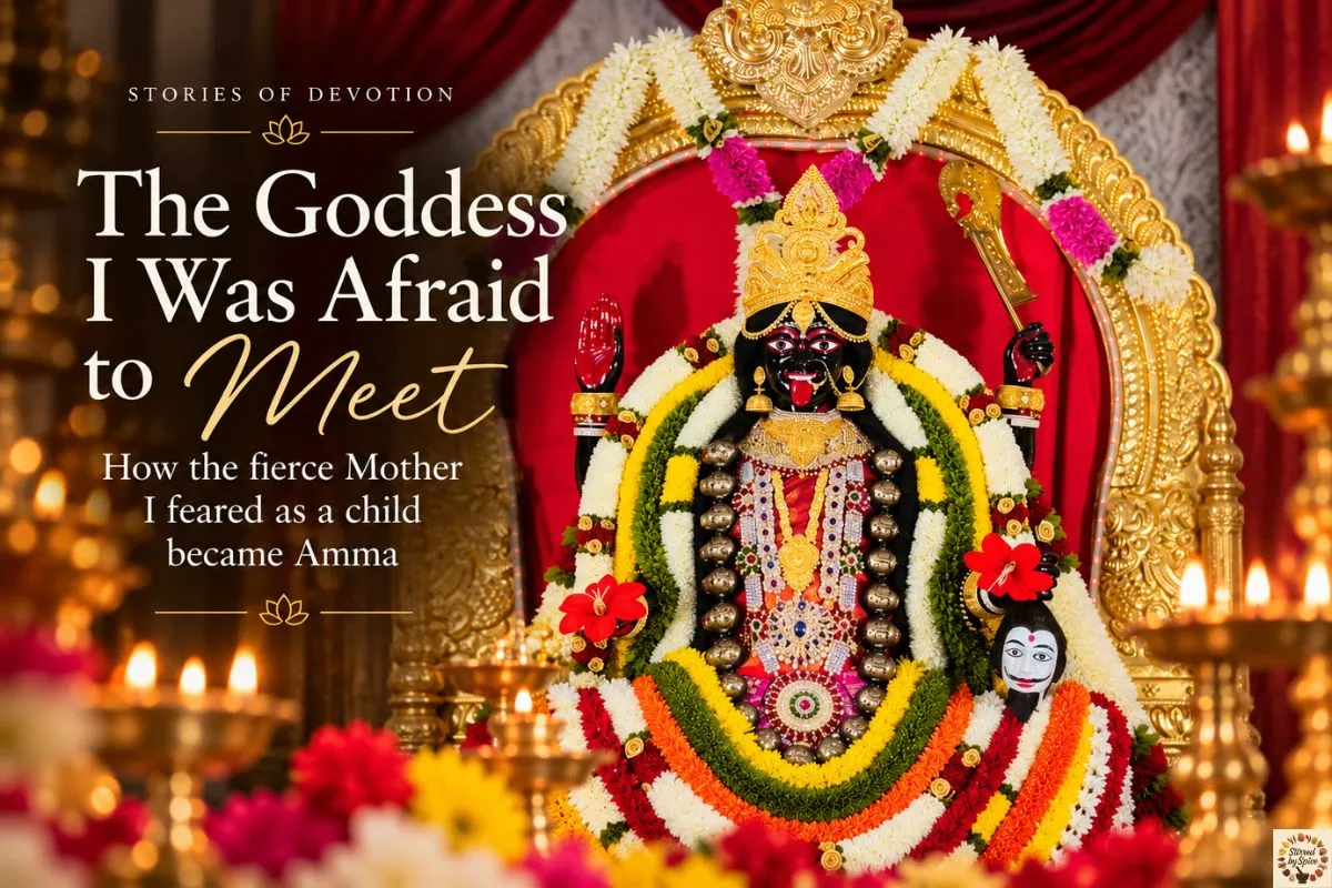 Dakshina Kali adorned with flower garlands at the Kali Bari temple during a personal visit.