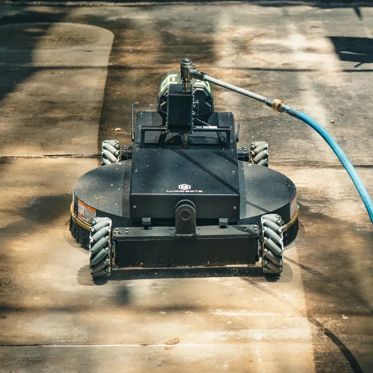 Lavo Bot In Action Sidewalk Cleaning Featured