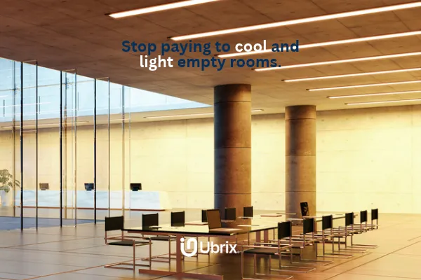 Modern government office lobby with Ubrix tag line
