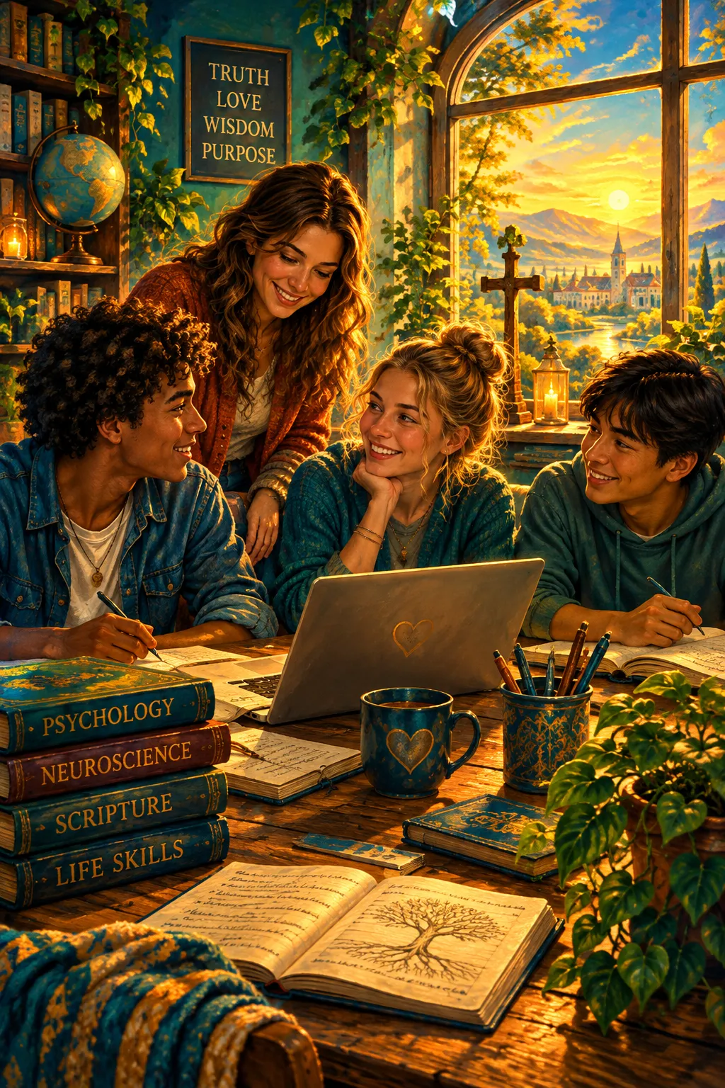 Students engaging in small class sizes