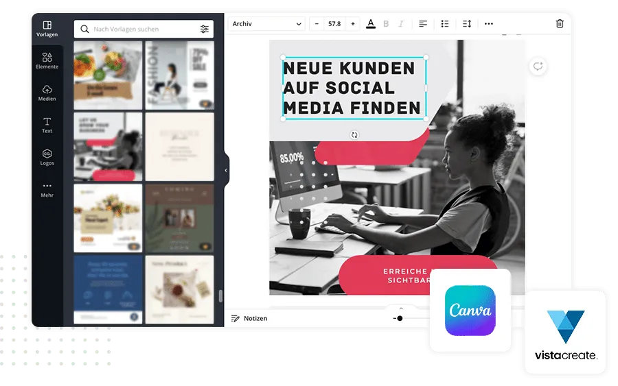 Canva und vistacreate