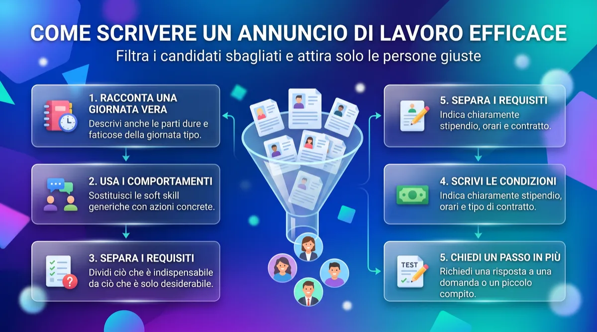 Come Scrivere un Annuncio di Lavoro Efficace che Fa da Filtro