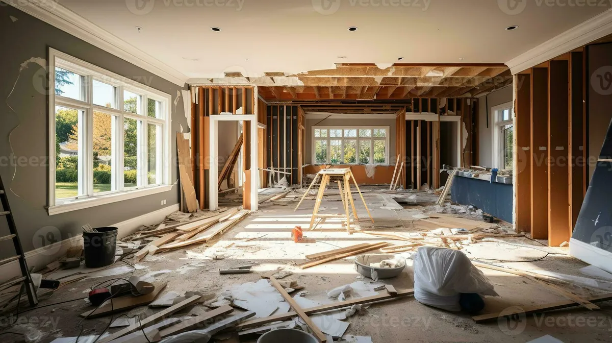 Person completing property paperwork beside a model house