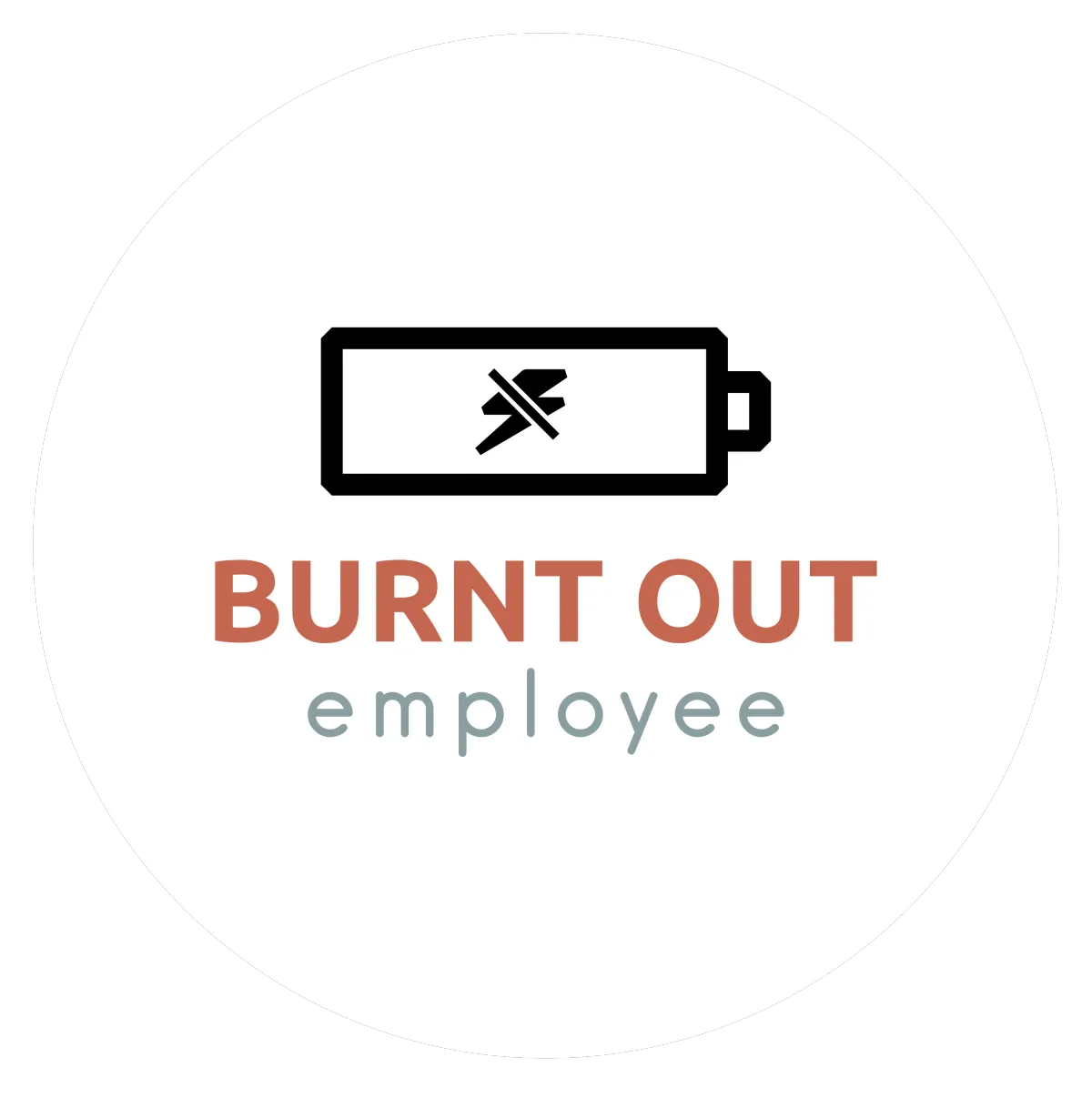Burnt Out Employee Logo