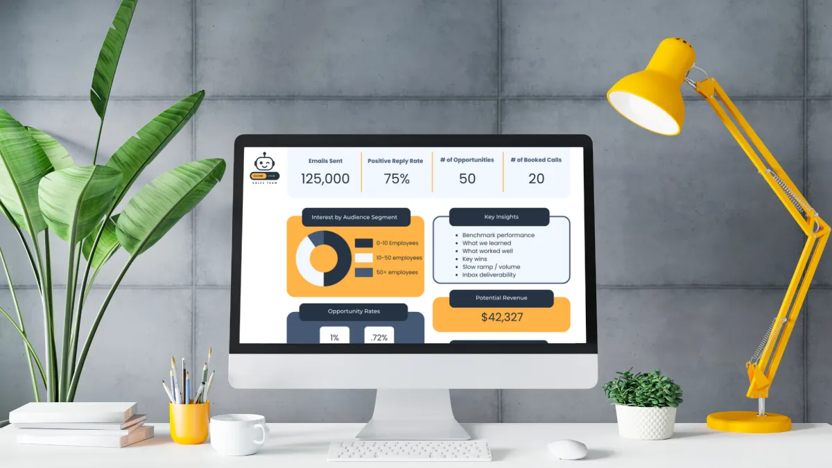 image of dashboard analytics for cold email campaigns