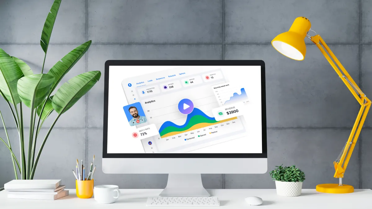 image of dashboard analytics for cold email campaigns with clone your sales team automated prospectoutreach system