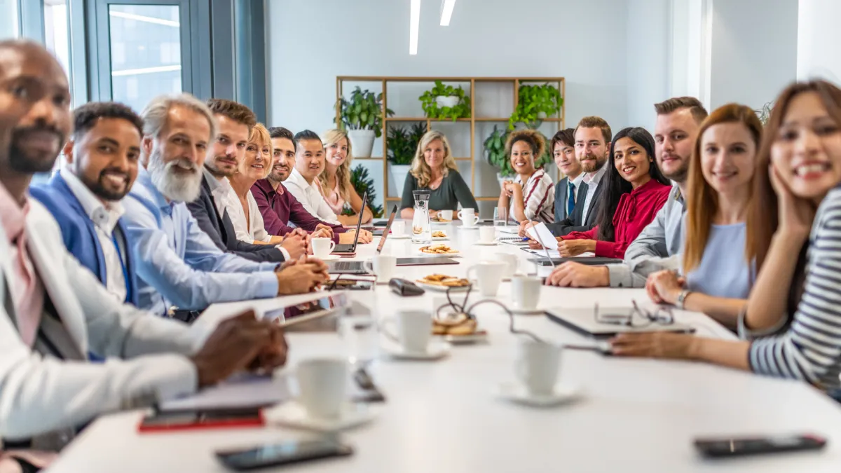 happy sales team with leads and booked sales meetings