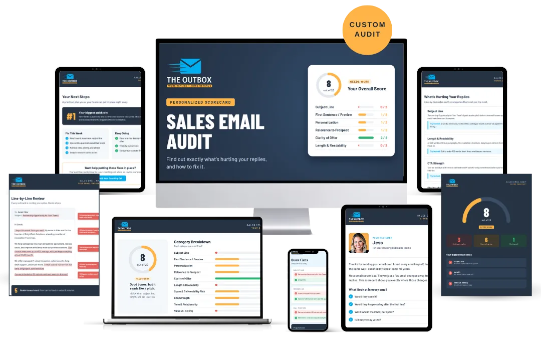 B2B sales team reviewing cold email outreach results and pipeline growth