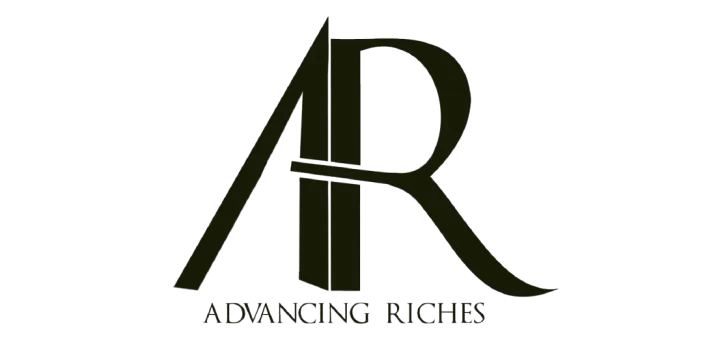 Advancing Riches Black and White Logo